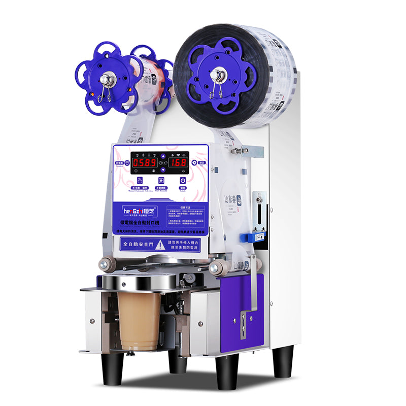 Machine automatique de scellage pour gobelets plastique/papier – Milk Tea, Bubble Tea