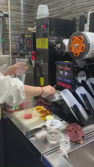 Machine automatique de scellage pour gobelets plastique/papier – Milk Tea, Bubble Tea